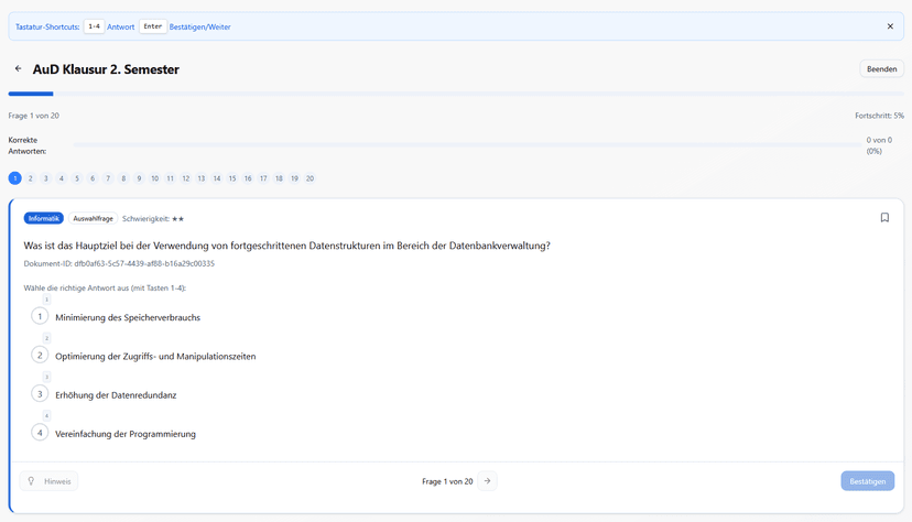 Quiz starten und lernen