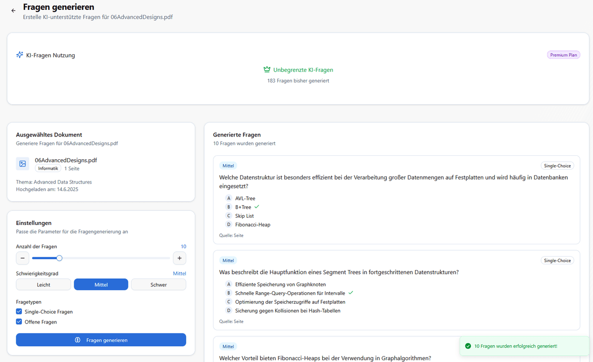 KI Fragen generieren